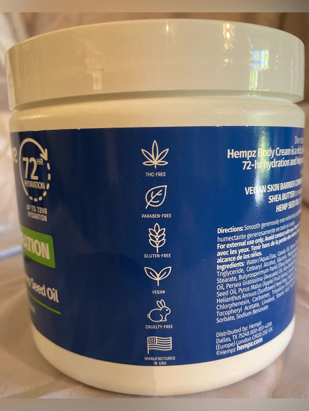 Hempz Triple Moisture Fresh Citrus Body Cream w/ Hemp Seed Oil - Picture 3 of 6